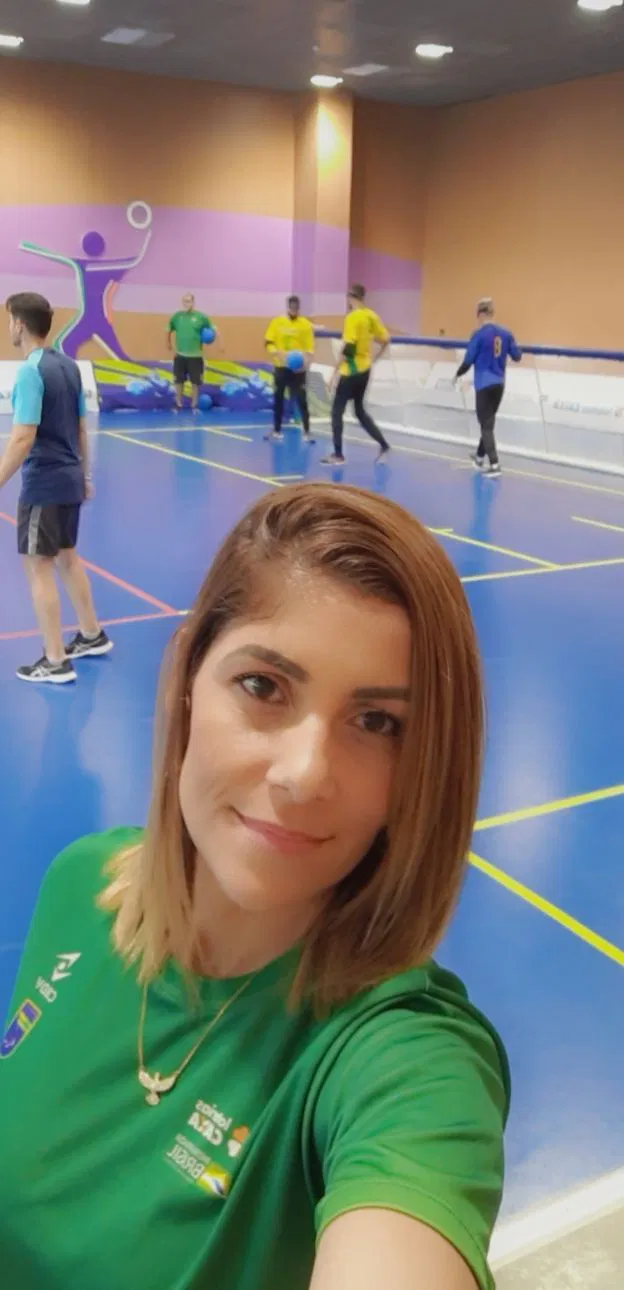 Acompanhamento em quadra de treino